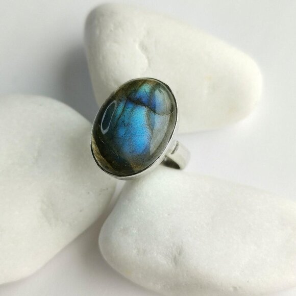 Labradorite Ring in sterling silver size 6  🆕 - Picture 1 of 5